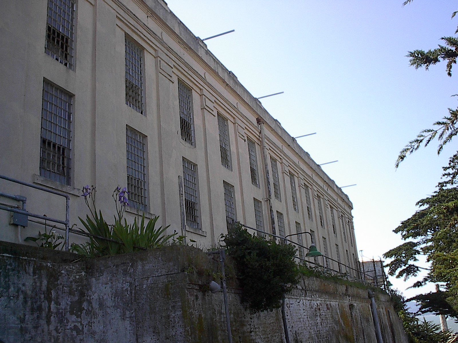 The Alcatraz cellhouse exterior.