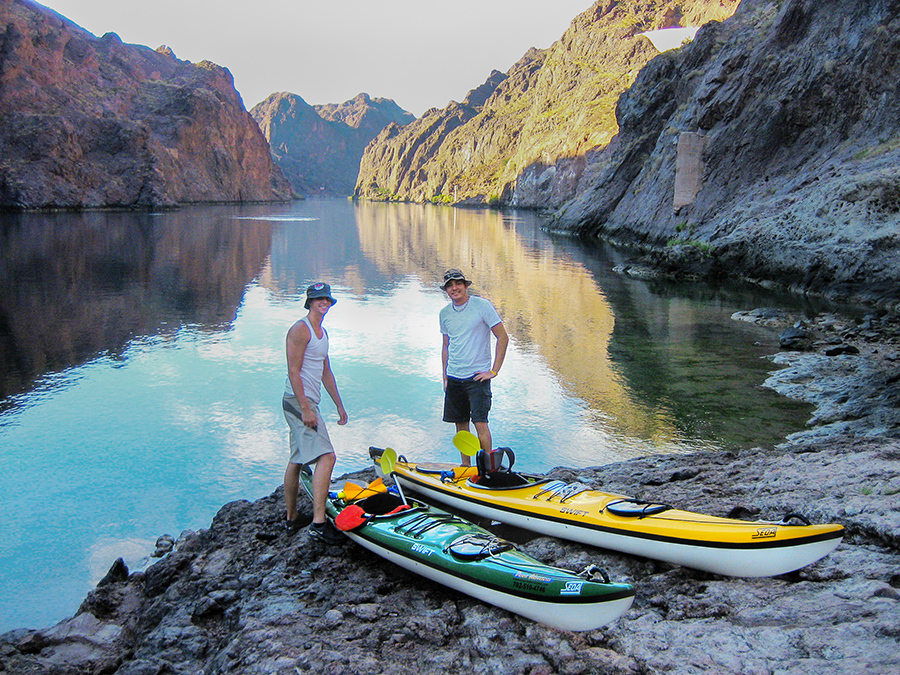 A paddling break on the Black Canyon Water Trail.