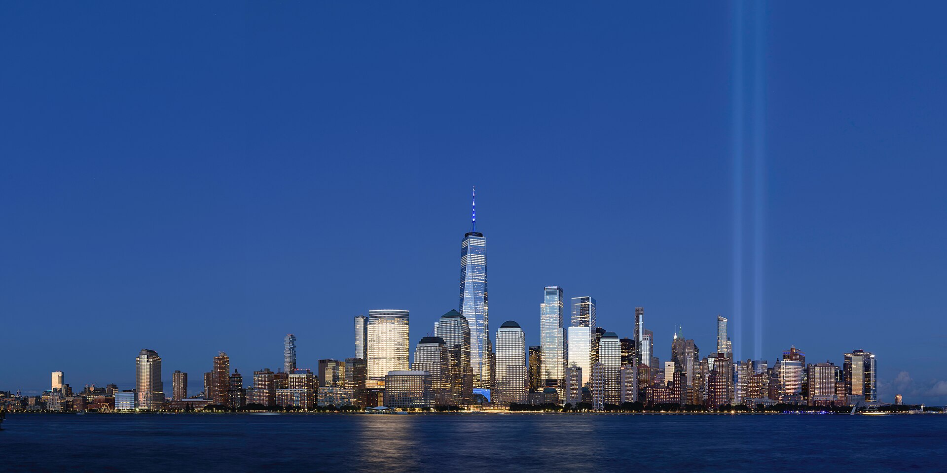 Lower Manhattan from Jersey City in 2020.