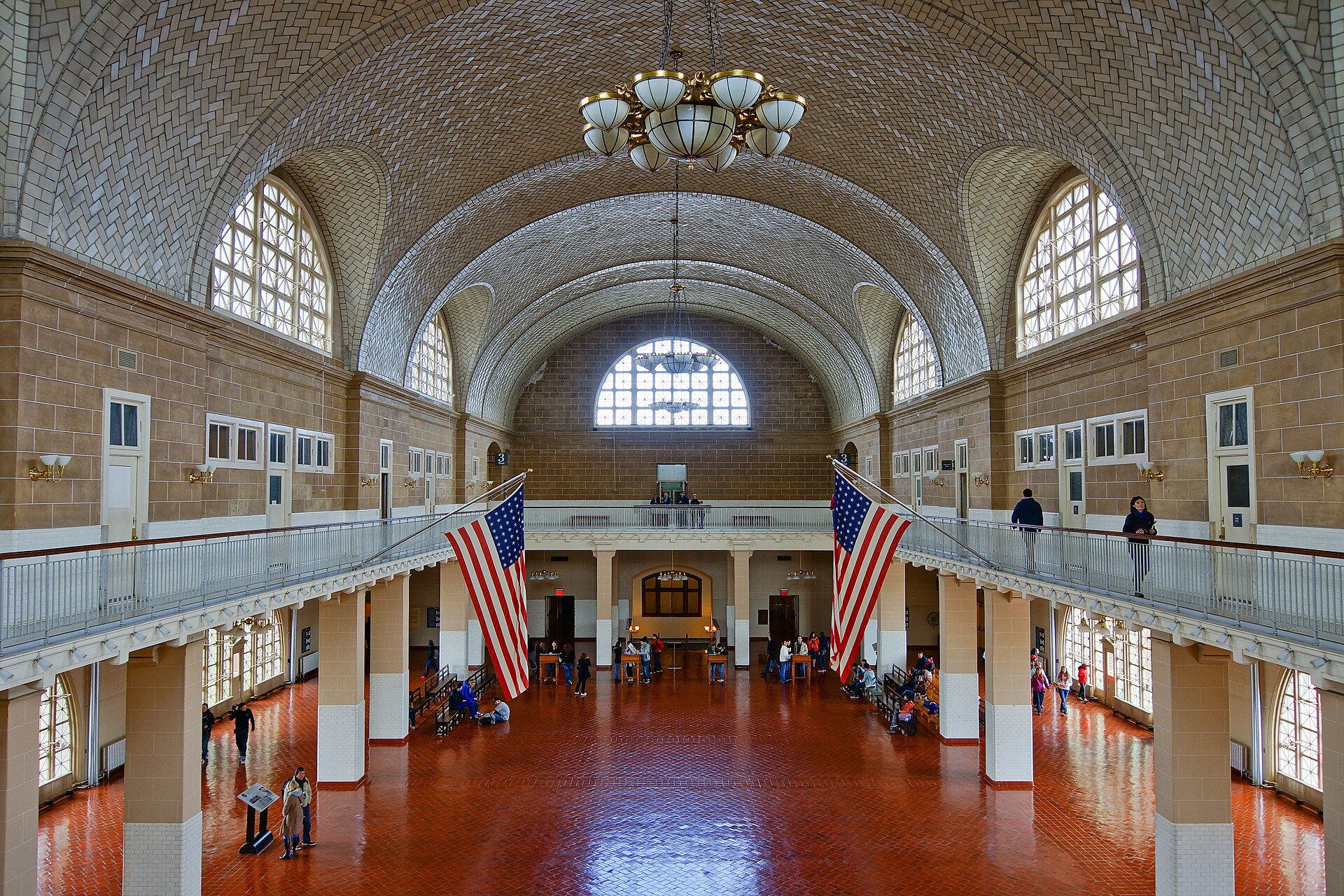 The Great Hall at Ellis Island.