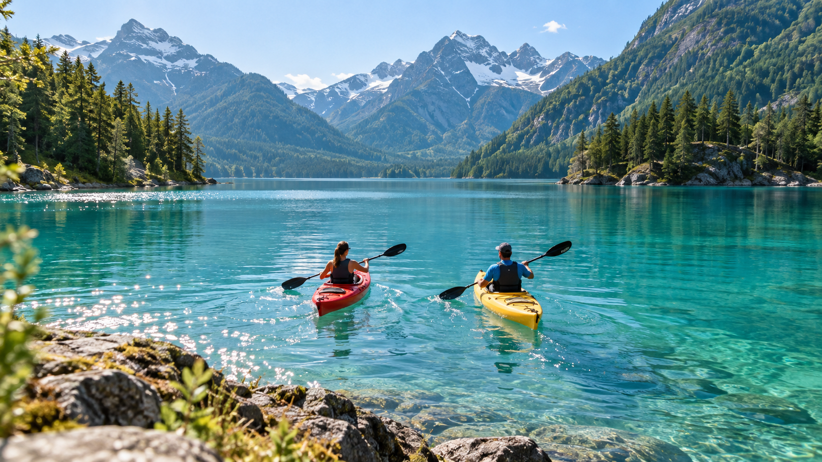 Kayaking in nature