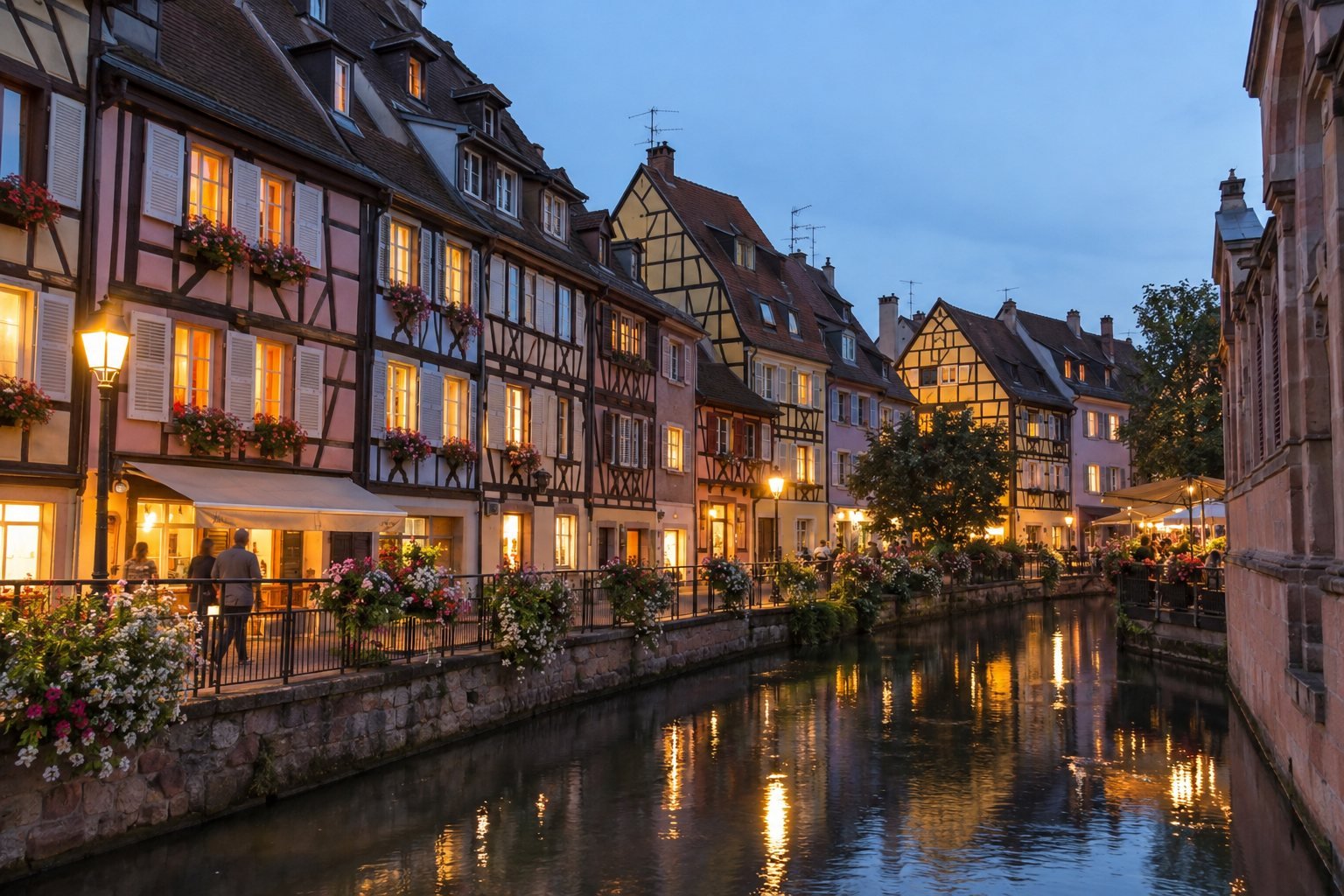 A romantic day in Colmar, Alsace, France: canals, wine and a cosy dinner